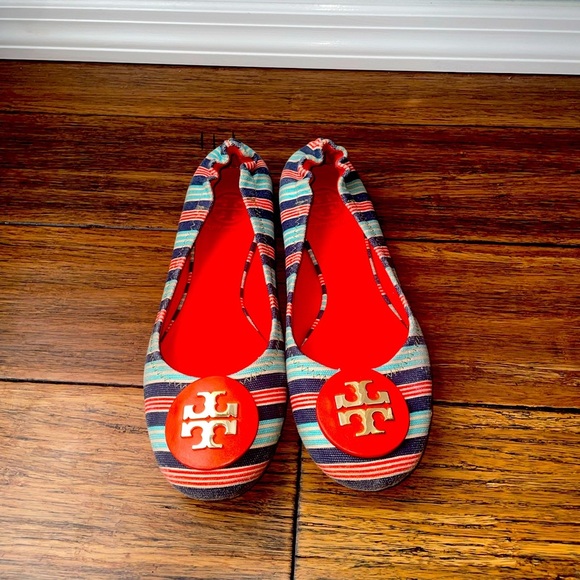 Tory Burch Shoes - Striped❤️Tory Burch flats Colorful flats miller flats vintage flats